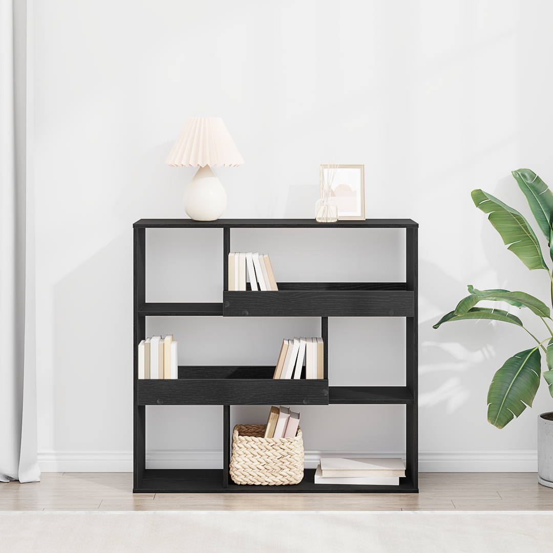 Boghylde Sort eg 100 x 33 x 94,5 cm Konstrueret træ