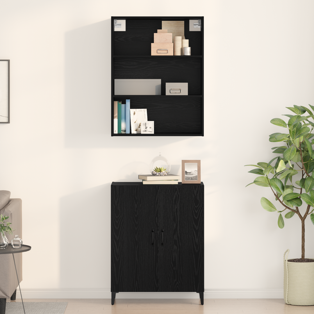 Highboard Sort eg 69,5 x 32,5 x 180 cm Konstrueret træ