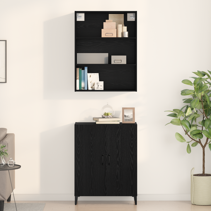Highboard Sort eg 69,5 x 32,5 x 180 cm Konstrueret træ