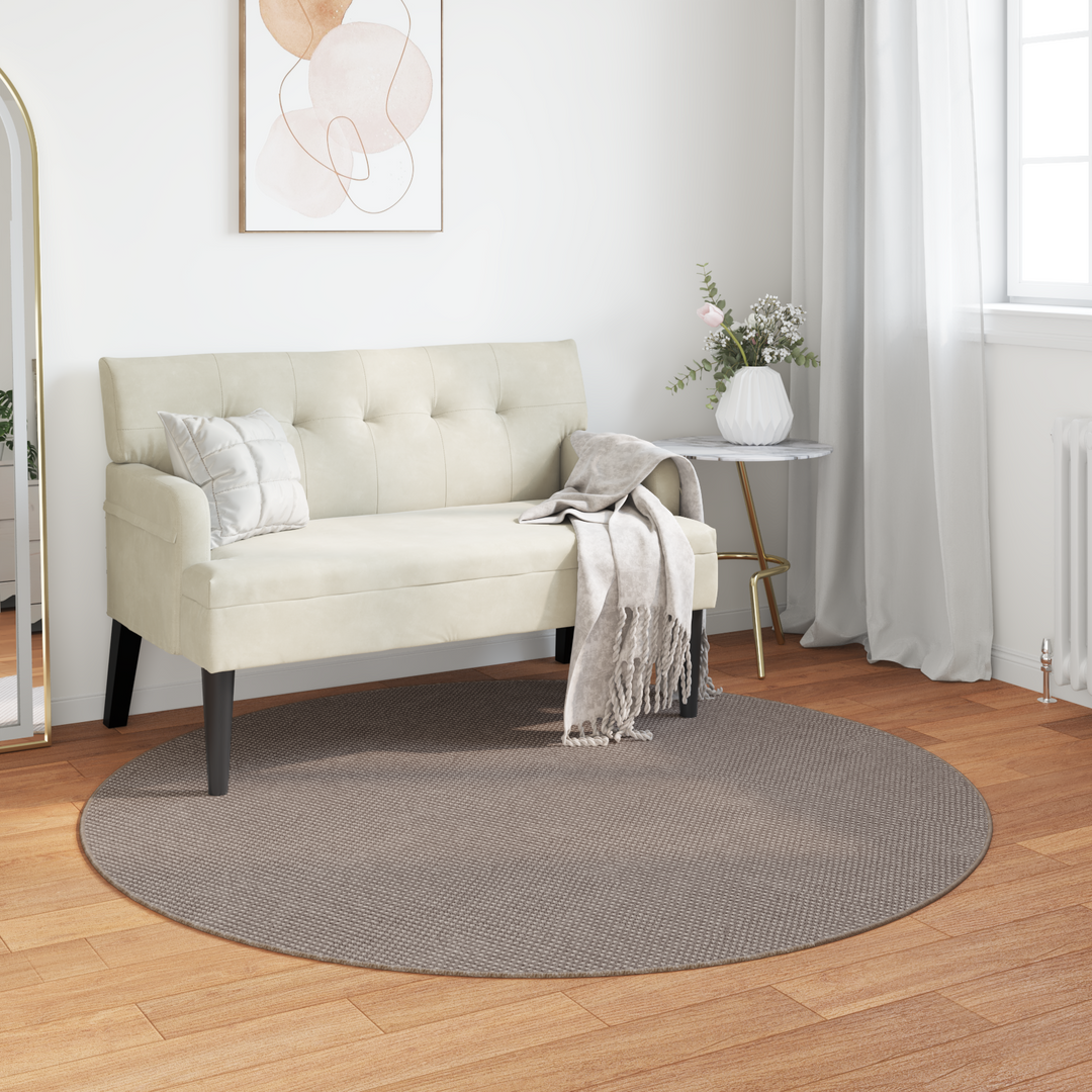 Områdetæpper Rund LUGO Gråbrun Ø 200 CM Polyester