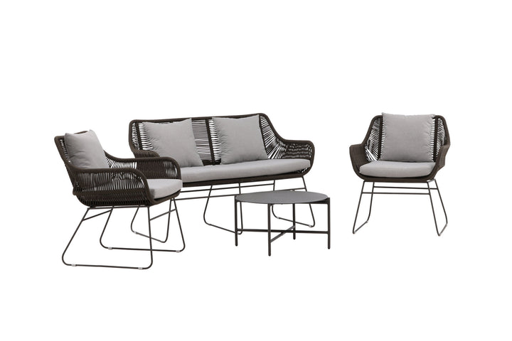 Venture Home Davao Loungeset Steel - Dark grey / Brown