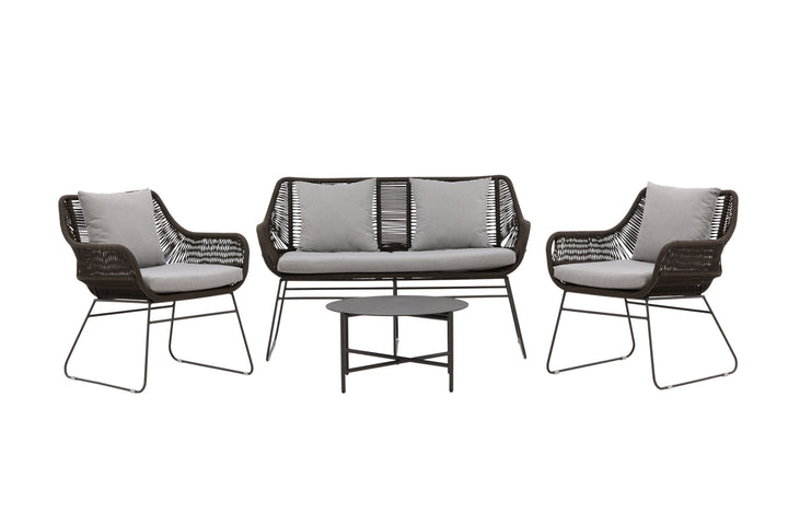 Venture Home Davao Loungeset Steel - Dark grey / Brown