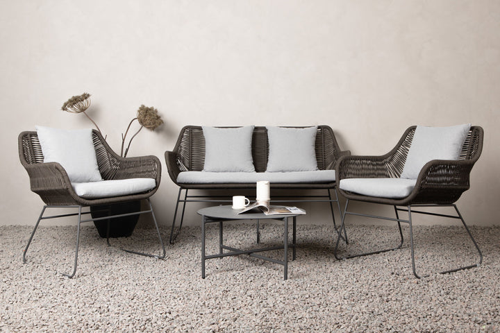 Venture Home Davao Loungeset Steel - Dark grey / Brown