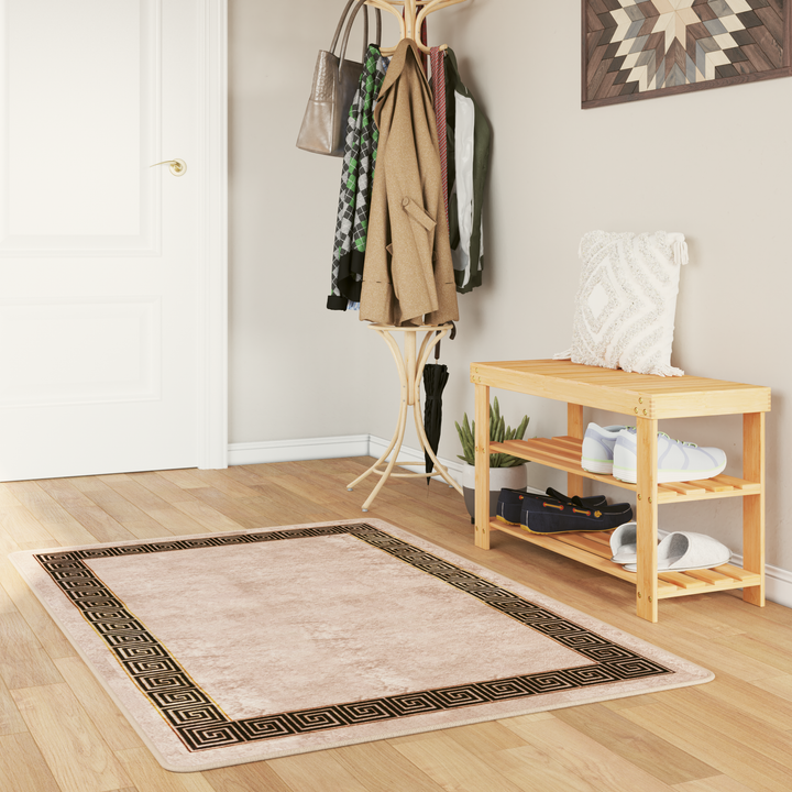 Tæppe Runner MARSA Sort 100 x 200 cm Polyester og PVC