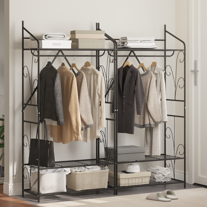 Åben Garderobe Ensfarvet 2 pcs 78 x 36 x 158 cm