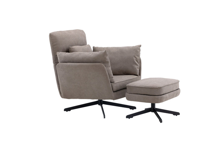 Venture Home Madrid Single Sofa - Black / Grey Boucle