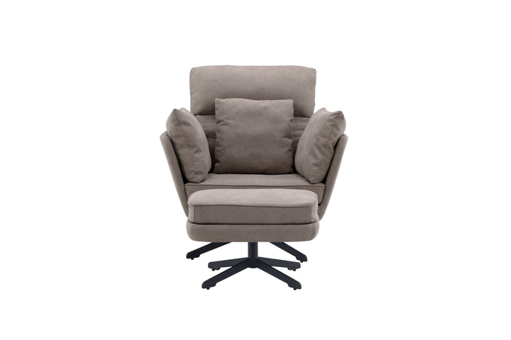 Venture Home Madrid Single Sofa - Black / Grey Boucle