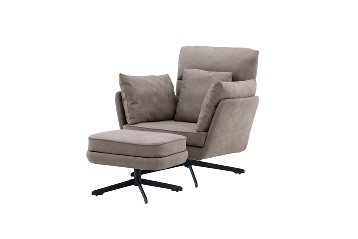 Venture Home Madrid Single Sofa - Black / Grey Boucle