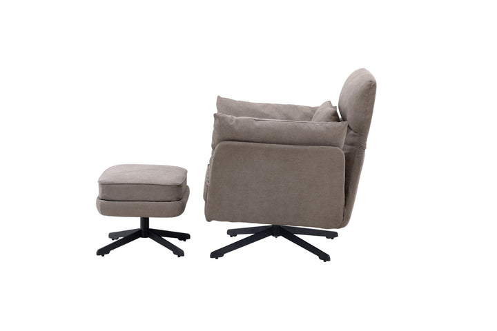 Venture Home Madrid Single Sofa - Black / Grey Boucle