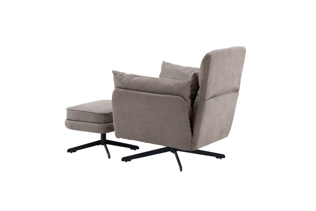 Venture Home Madrid Single Sofa - Black / Grey Boucle