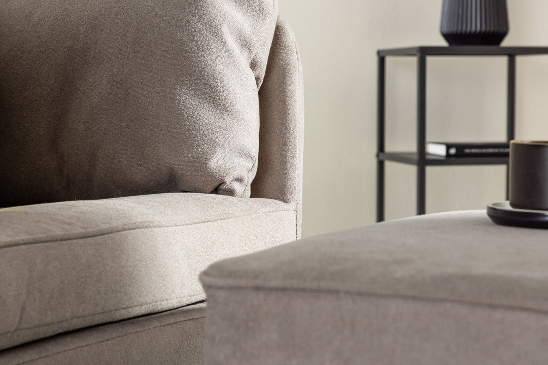 Venture Home Madrid Single Sofa - Black / Grey Boucle