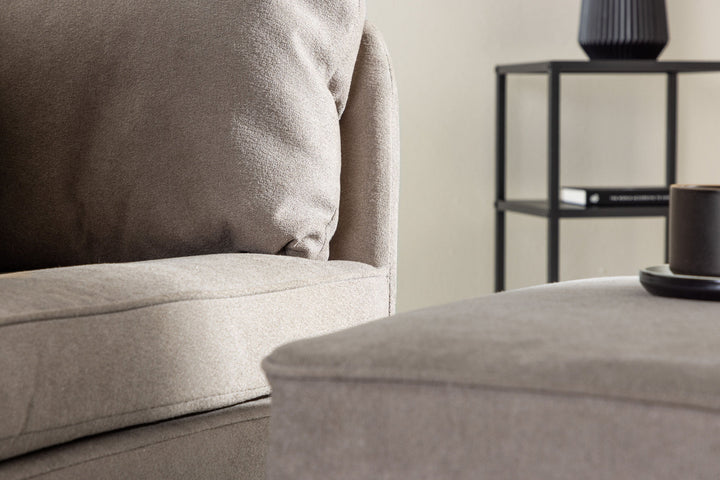 Venture Home Madrid Single Sofa - Black / Grey Boucle