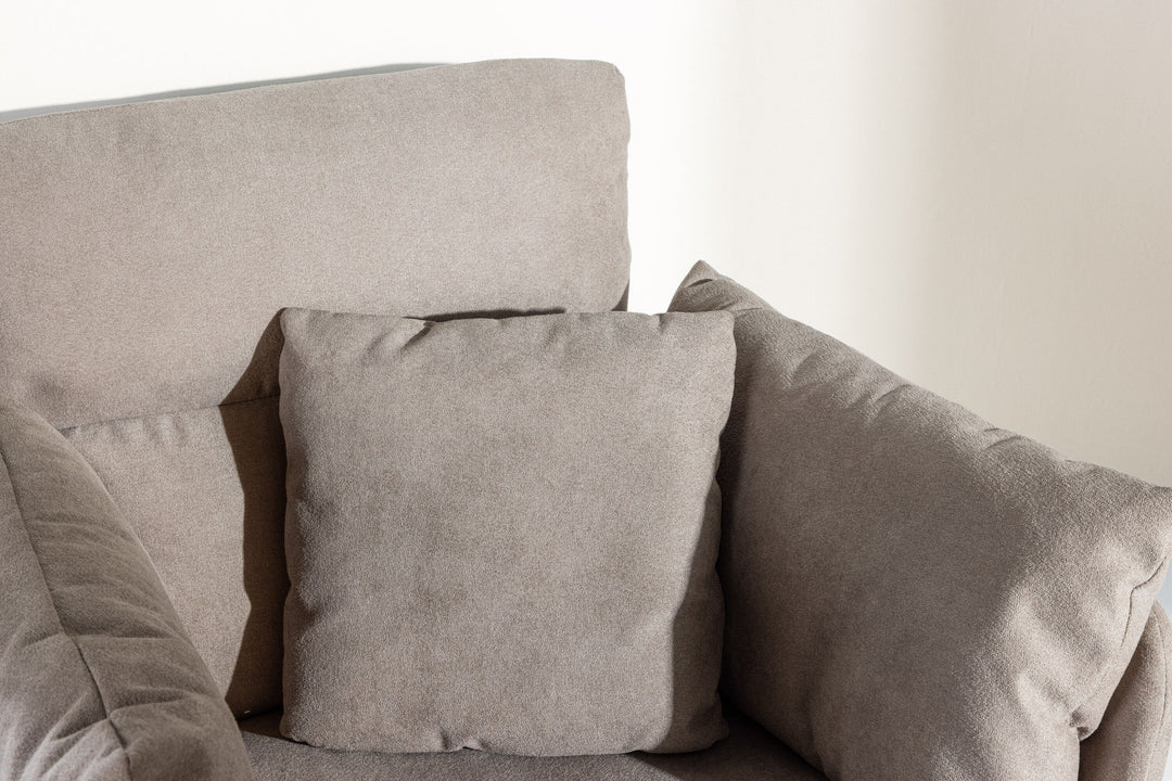 Venture Home Madrid Single Sofa - Black / Grey Boucle