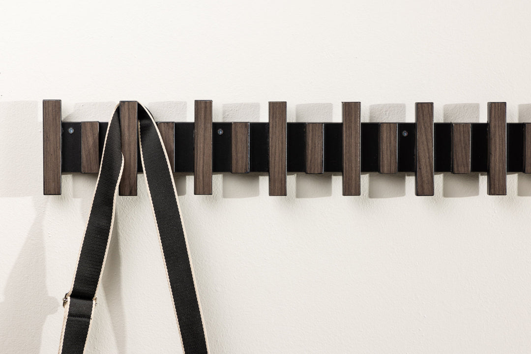 Venture Home Nimes Wall Hat Rack 75x3,5x13cm - Black/Mocca /  MDF