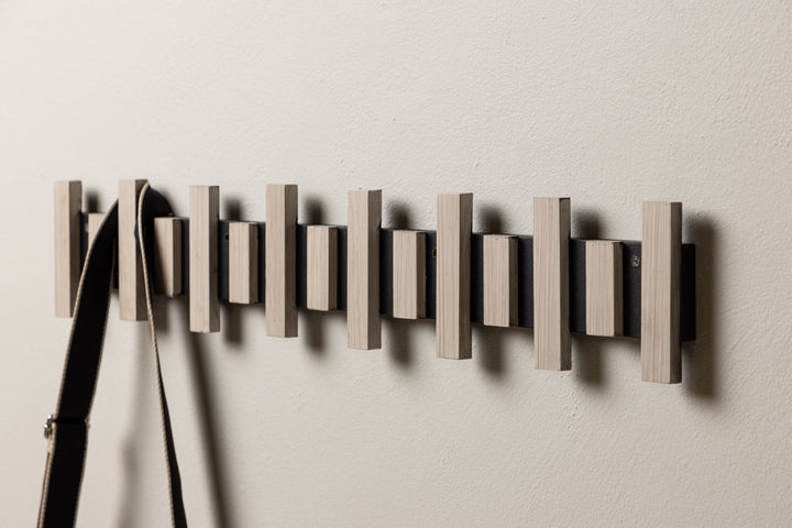 Venture Home Nimes Wall Hat Rack 75x3,5x13cm - Black/whitewash /  MDF