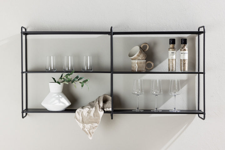 Venture Home Lyon  Wall Shelf  - Black / Powder coated Iron