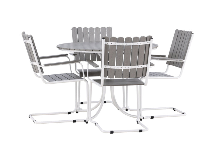 Venture Home Holmsund Dining Set  - White / Grey Aintwood