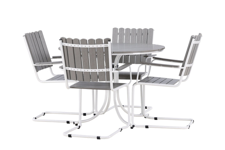 Venture Home Holmsund Dining Set  - White / Grey Aintwood