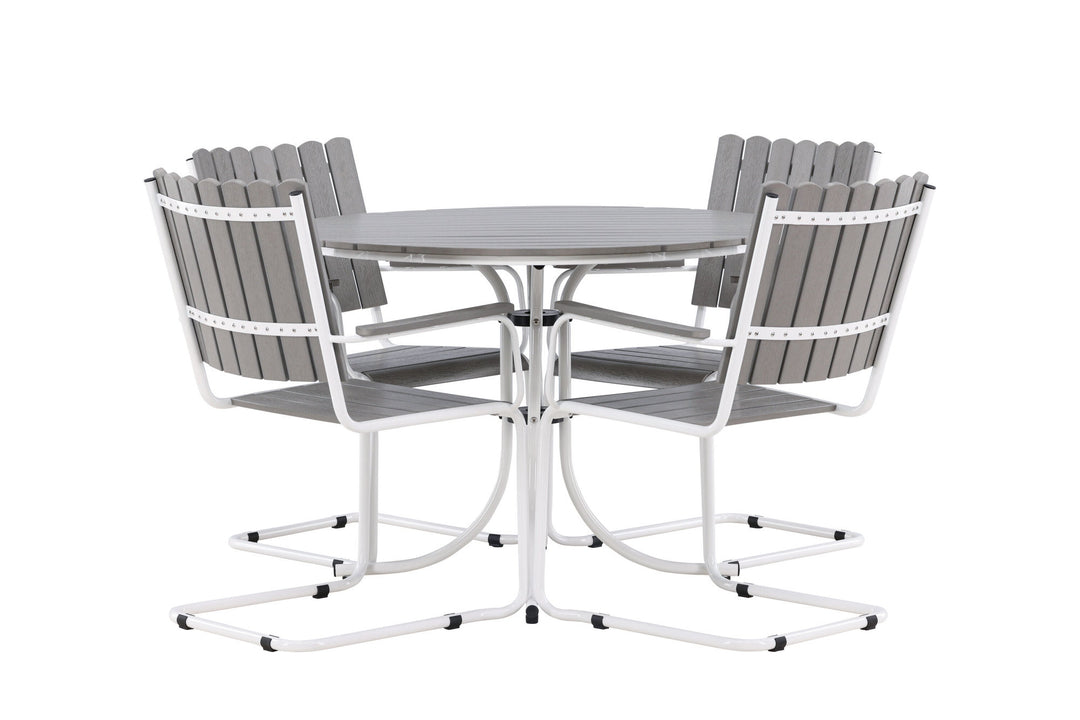 Venture Home Holmsund Dining Set  - White / Grey Aintwood