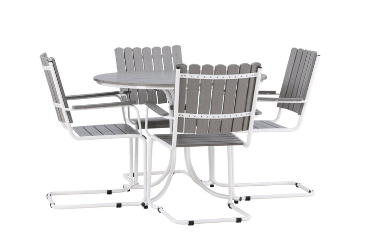 Venture Home Holmsund Dining Set  - White / Grey Aintwood