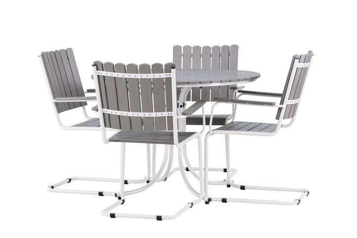 Venture Home Holmsund Dining Set  - White / Grey Aintwood