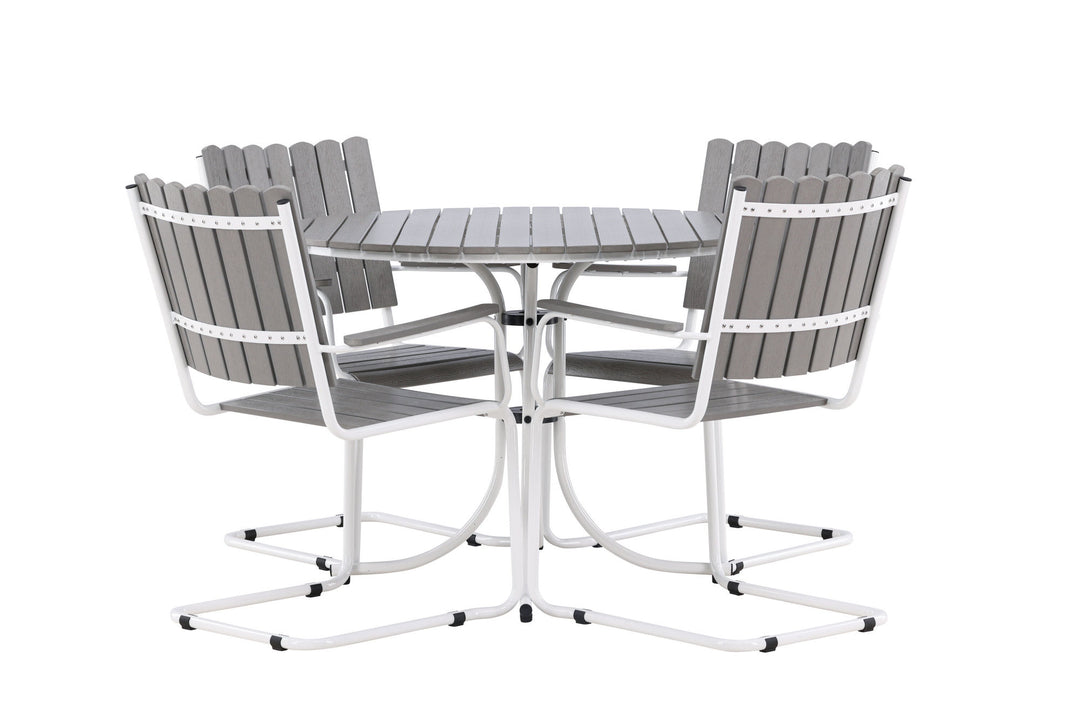 Venture Home Holmsund Dining Set  - White / Grey Aintwood