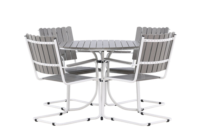 Venture Home Holmsund Dining Set  - White / Grey Aintwood