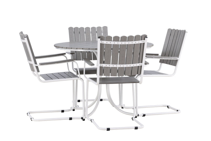 Venture Home Holmsund Dining Set  - White / Grey Aintwood