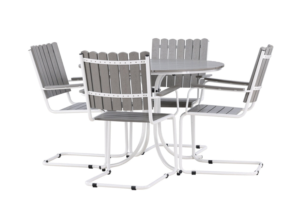 Venture Home Holmsund Dining Set  - White / Grey Aintwood