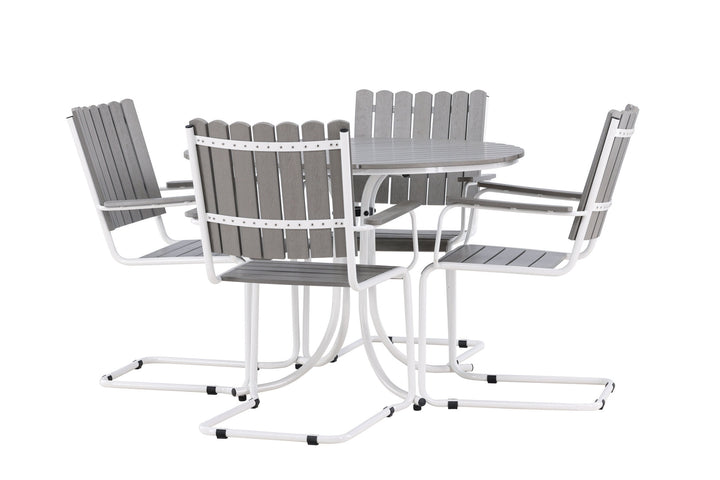 Venture Home Holmsund Dining Set  - White / Grey Aintwood