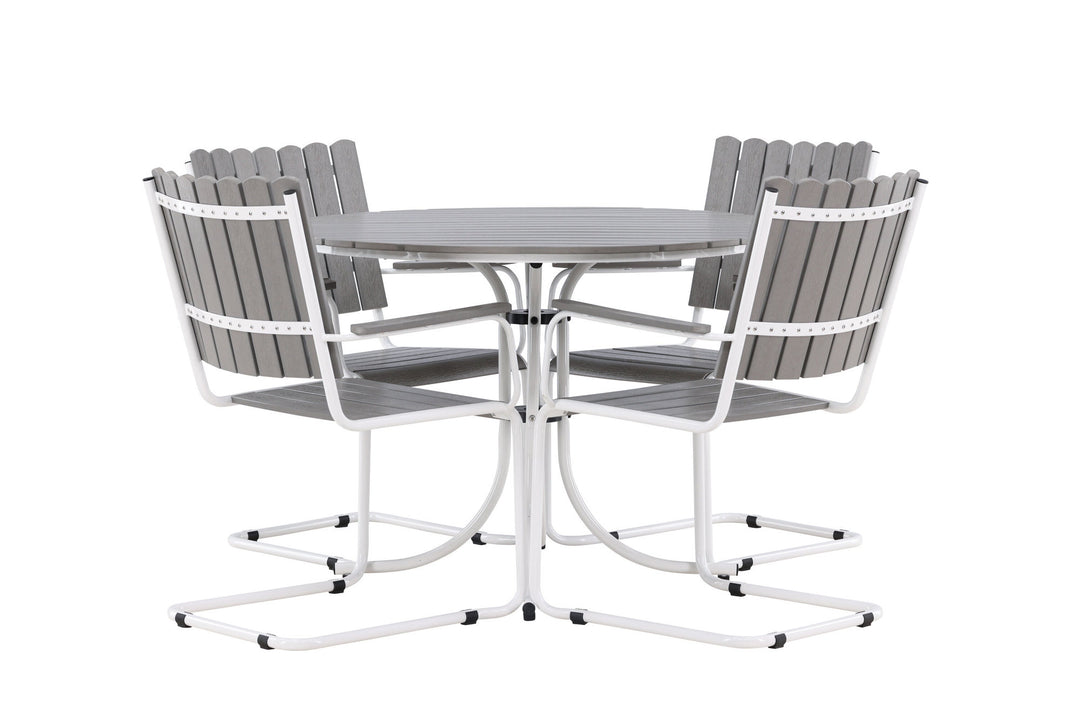 Venture Home Holmsund Dining Set  - White / Grey Aintwood