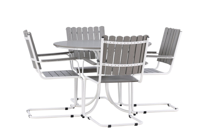 Venture Home Holmsund Dining Set  - White / Grey Aintwood