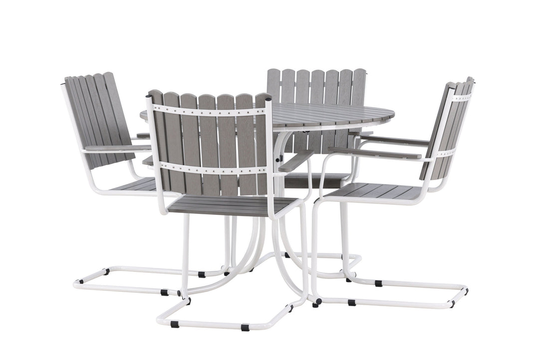 Venture Home Holmsund Dining Set  - White / Grey Aintwood