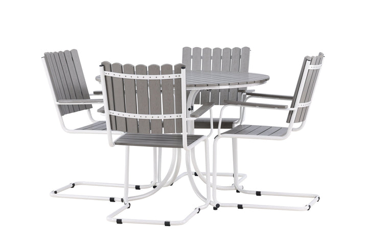 Venture Home Holmsund Dining Set  - White / Grey Aintwood