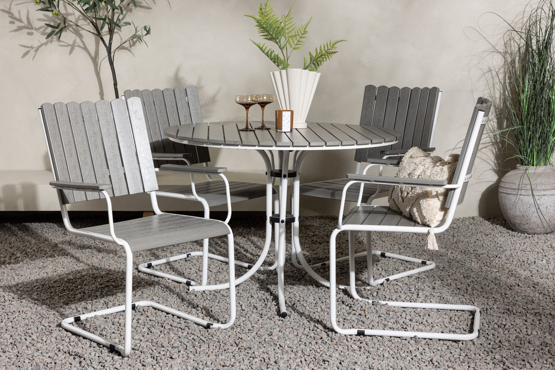 Venture Home Holmsund Dining Set  - White / Grey Aintwood
