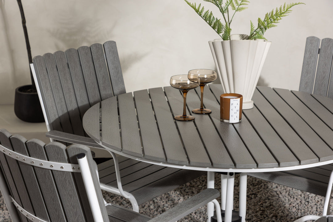Venture Home Holmsund Dining Set  - White / Grey Aintwood