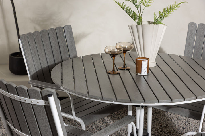 Venture Home Holmsund Dining Set  - White / Grey Aintwood