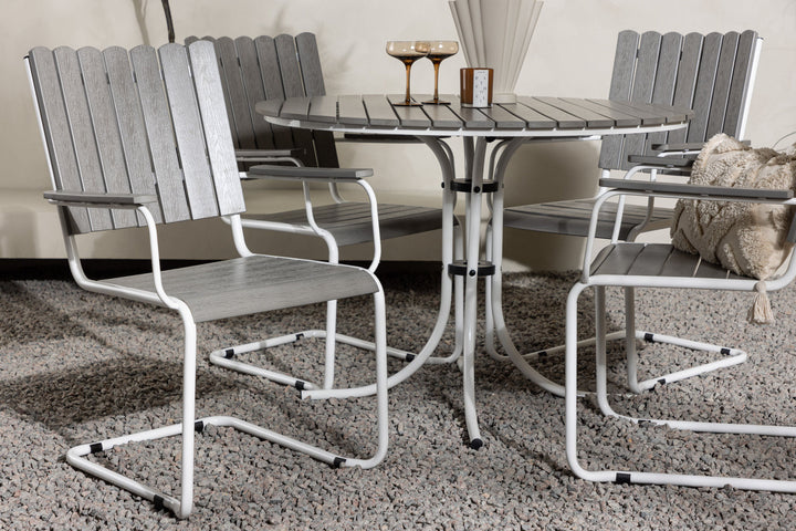 Venture Home Holmsund Dining Set  - White / Grey Aintwood