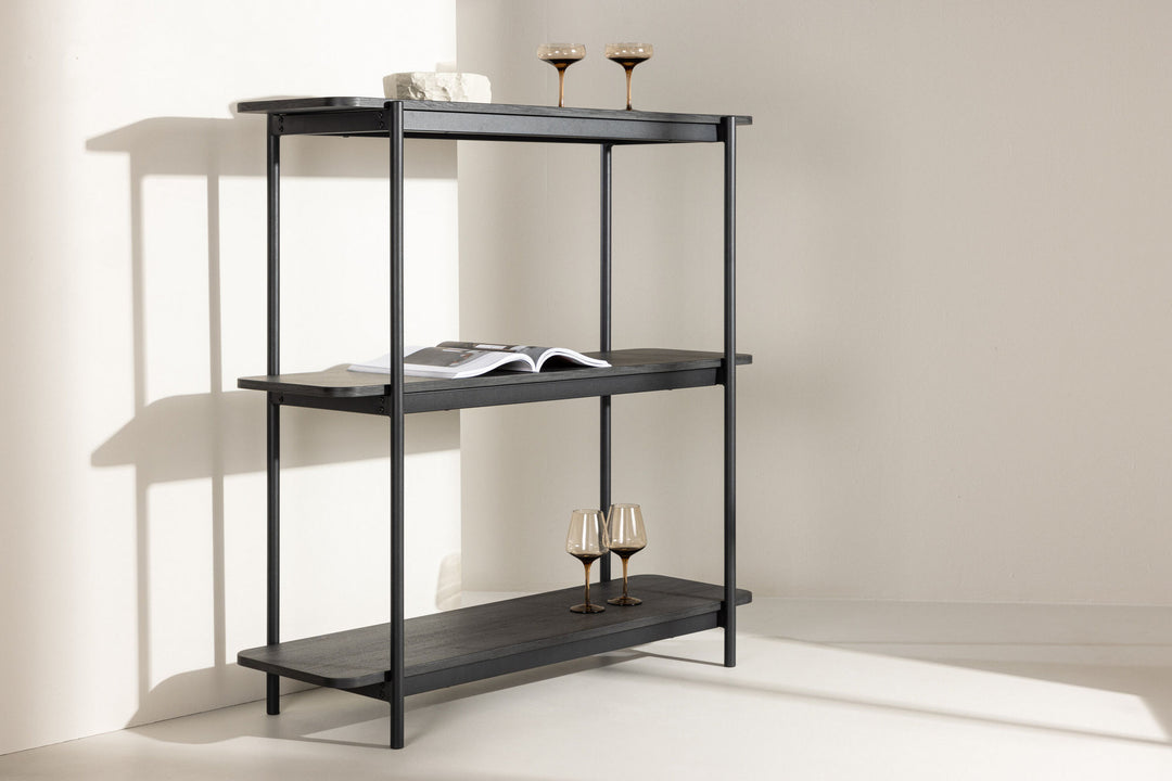 Vind Heim Shelf 120 cm  - Black / Black FSC 100%
