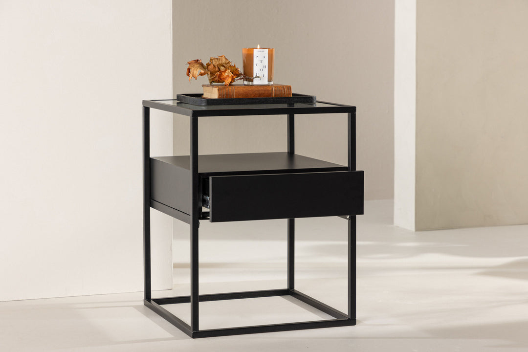 Venture Home Fortaleza  Side Table - Black / Black