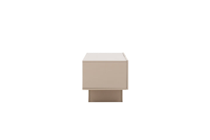 Venture Home Cuenca TV-bord - Beige / Sort glas Melamin/Glas