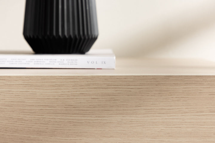 Venture Home Cuenca TV Bench  - Whitewash / Clear glass Melamine/Glass