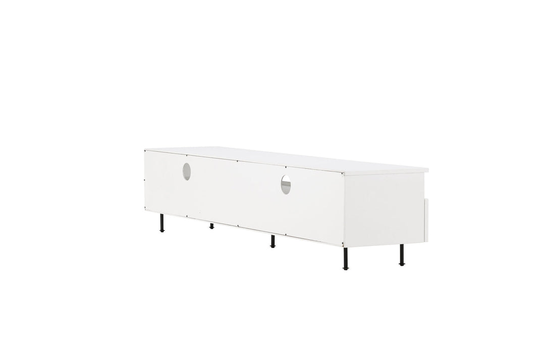 Venture Home Navarra  TV Bench  - Black / White Melamine