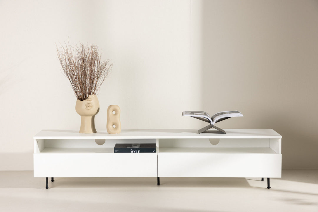 Venture Home Navarra  TV Bench  - Black / White Melamine