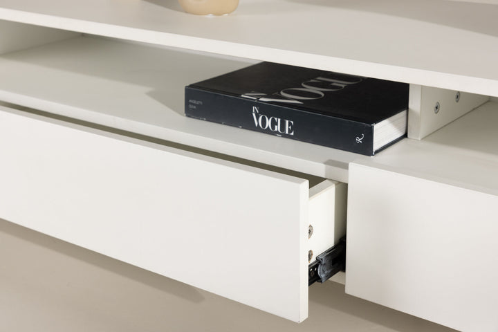 Venture Home Navarra  TV Bench  - Black / White Melamine