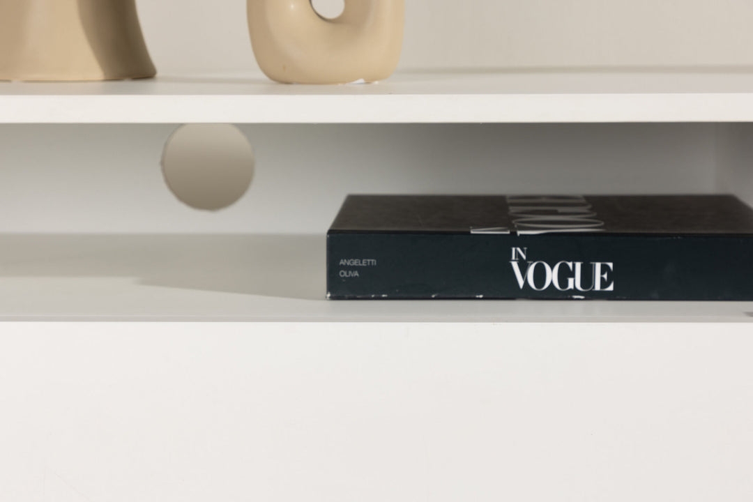 Venture Home Navarra  TV Bench  - Black / White Melamine