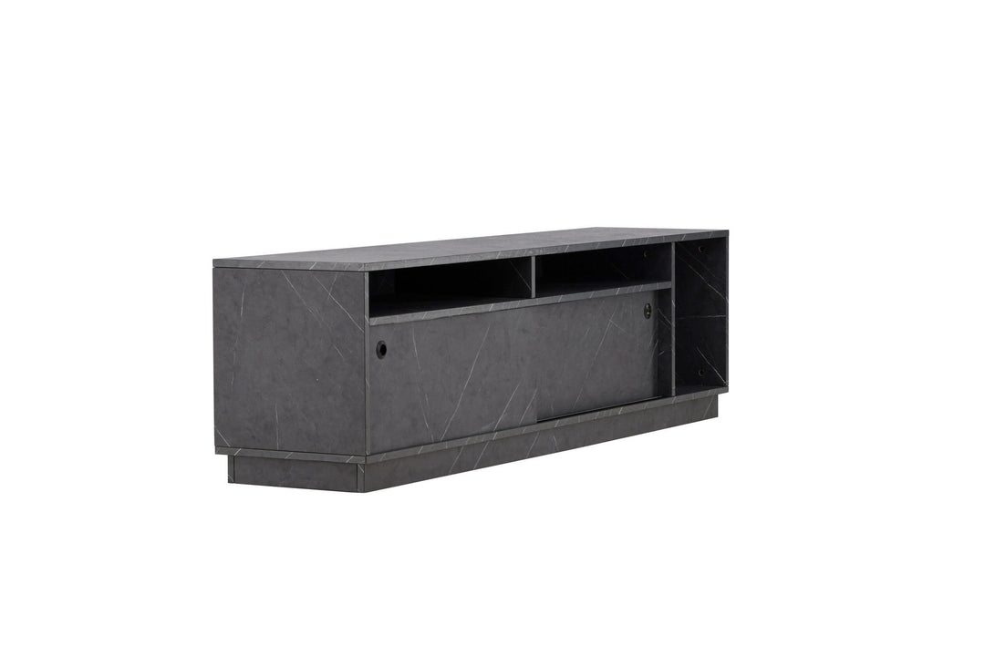 Venture Home Girona TV Bench  - Black / Black Melamine