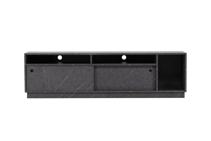 Venture Home Girona TV Bench  - Black / Black Melamine
