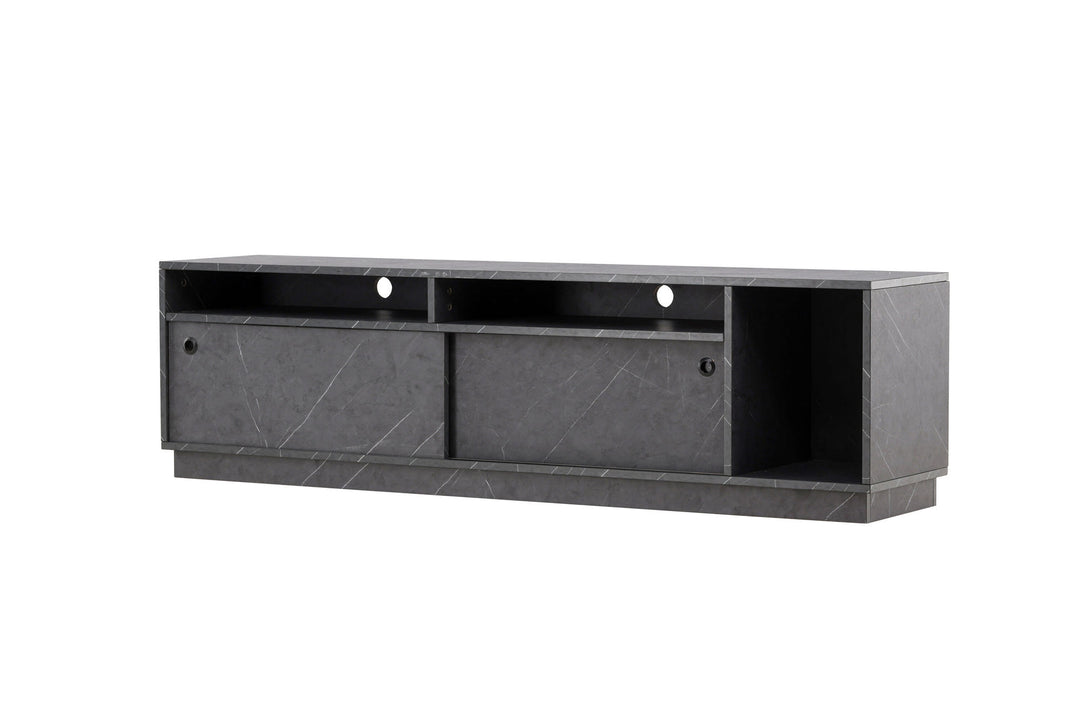 Venture Home Girona TV Bench  - Black / Black Melamine