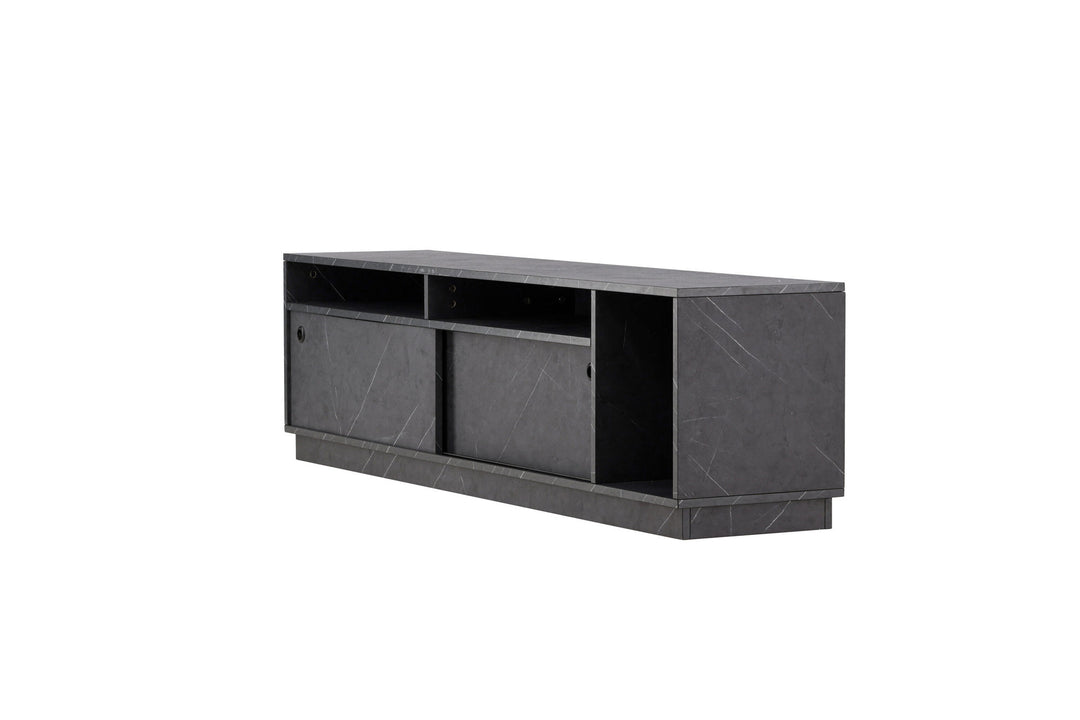 Venture Home Girona TV Bench  - Black / Black Melamine